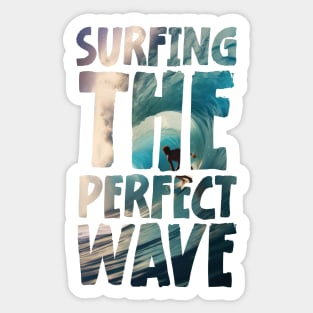 Surfing the perfect wave Sticker